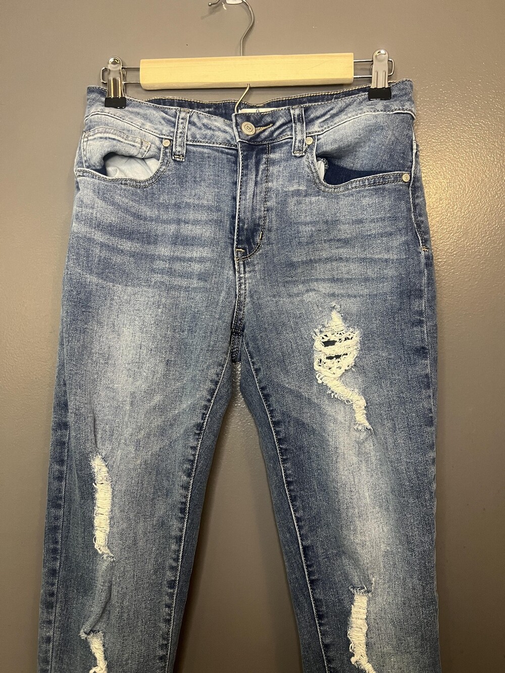Altar'd State Jeans Womens 25 Blue Distressed Skinny Stretch Denim Pants